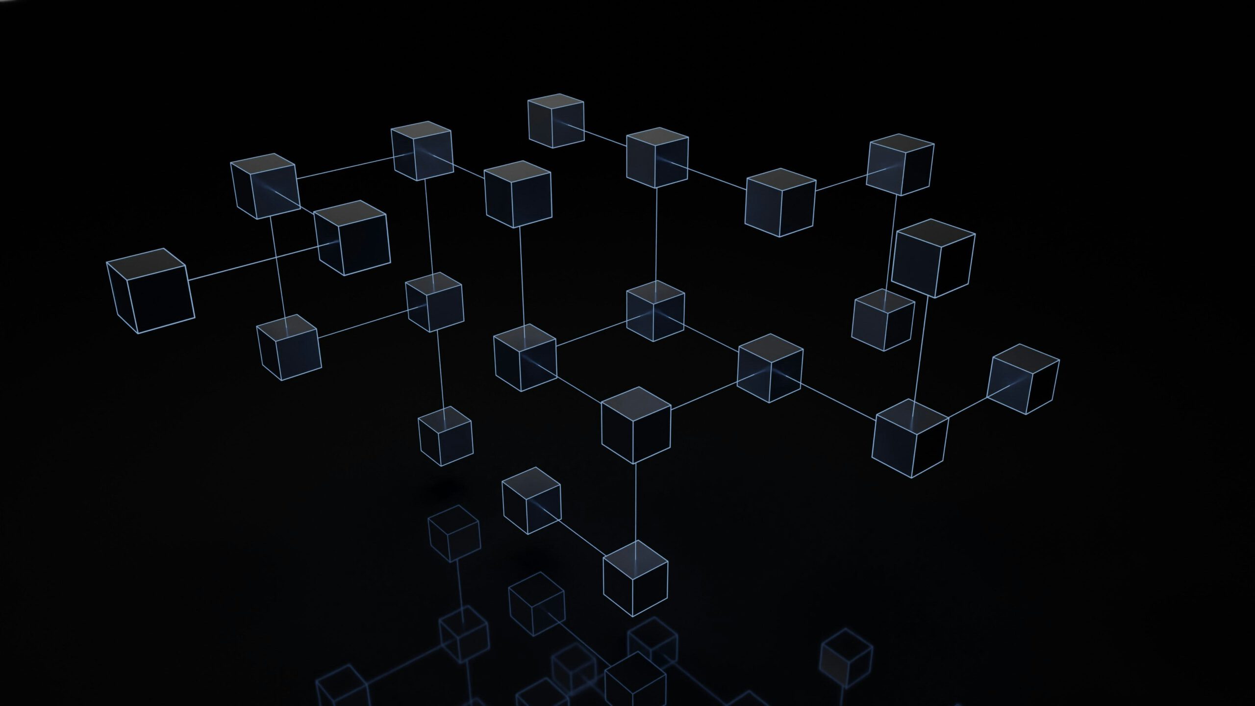 Abstract digital visualization of zero-knowledge proofs shielding AI-verified bounty data in a secure Web3 blockchain network